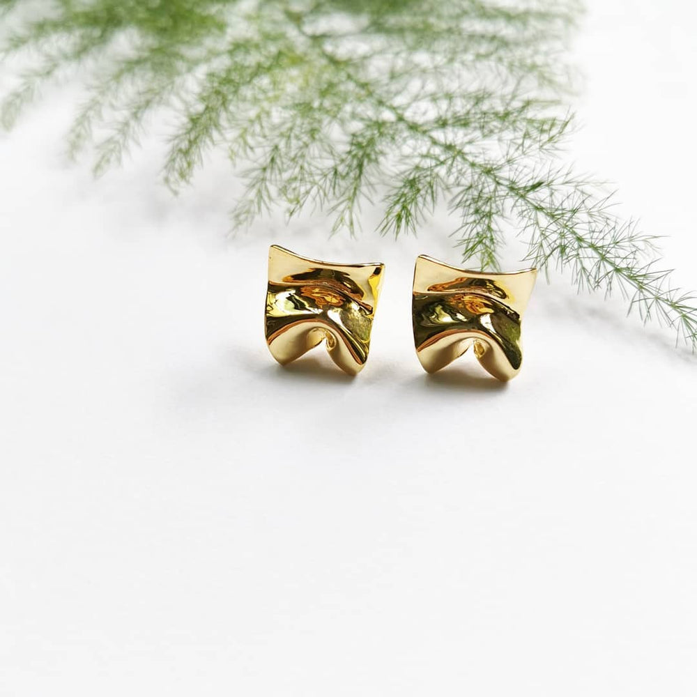 Divine Gold Plated Stud Earrings