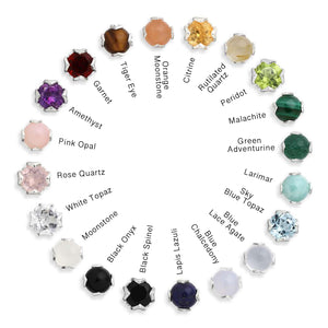 Array of coloured gemstone earrings