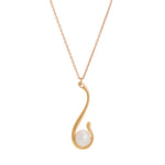 Embrace White Fresh Water Pearl Necklace - 18K Gold Vermeil