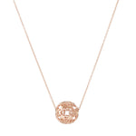Dandelion Motif Ball Necklace - Rose Gold Plated
