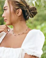 Embrace Black Fresh Water Pearl Chain Necklace - Sterling Silver
