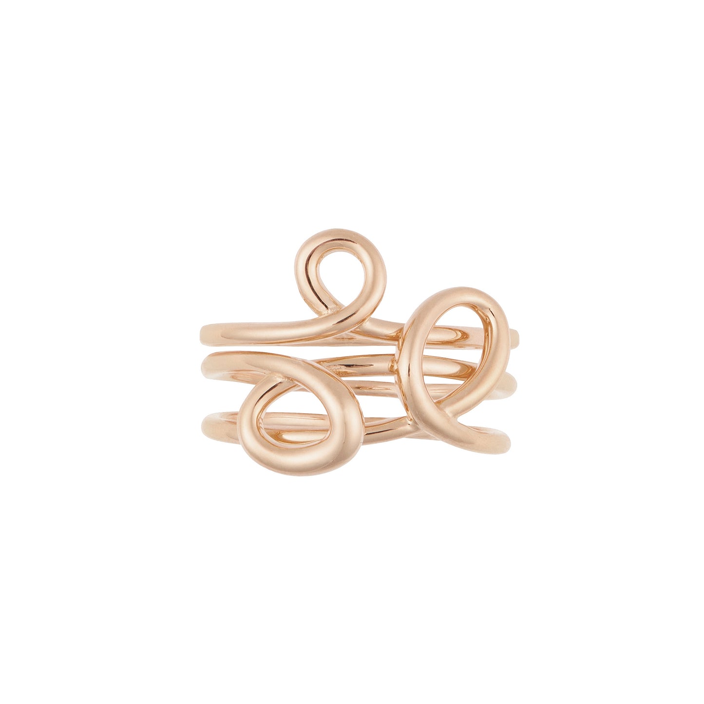 Sterling silver with rose gold plating Doodle Stacking Rings (set of 3)