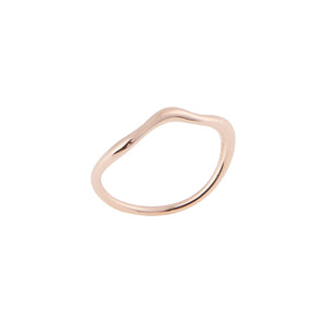 Sterling silver with rose gold plated Wavy Scribble Ring