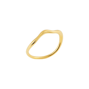 Sterling silver with gold plated Wavy Scribble Ring