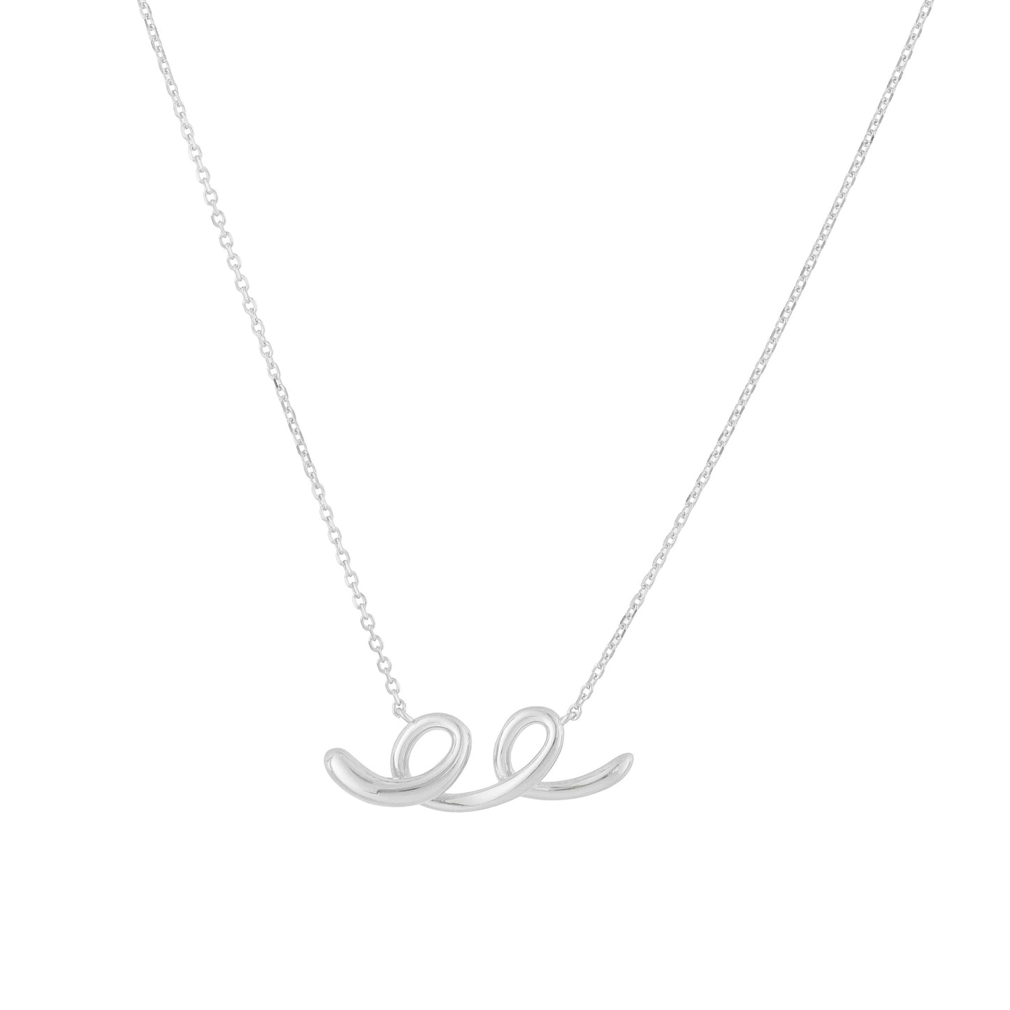 Sterling Silver Doodle Loop Necklace