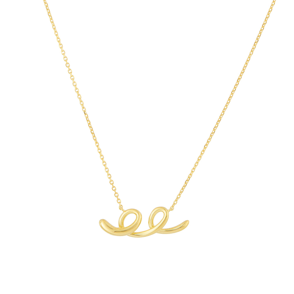 Sterling silver with gold plated Doodle Loop Necklace