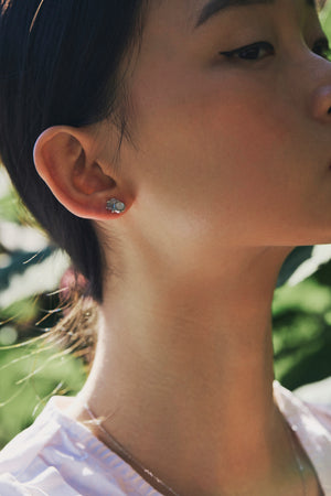 STRENGTH Mother of Pearl, Moonstone, Labradorite Gemstone Earrings