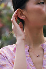 SELF-LOVE Rose Quartz, Rhodolite, Amethyst Gemstone Earrings