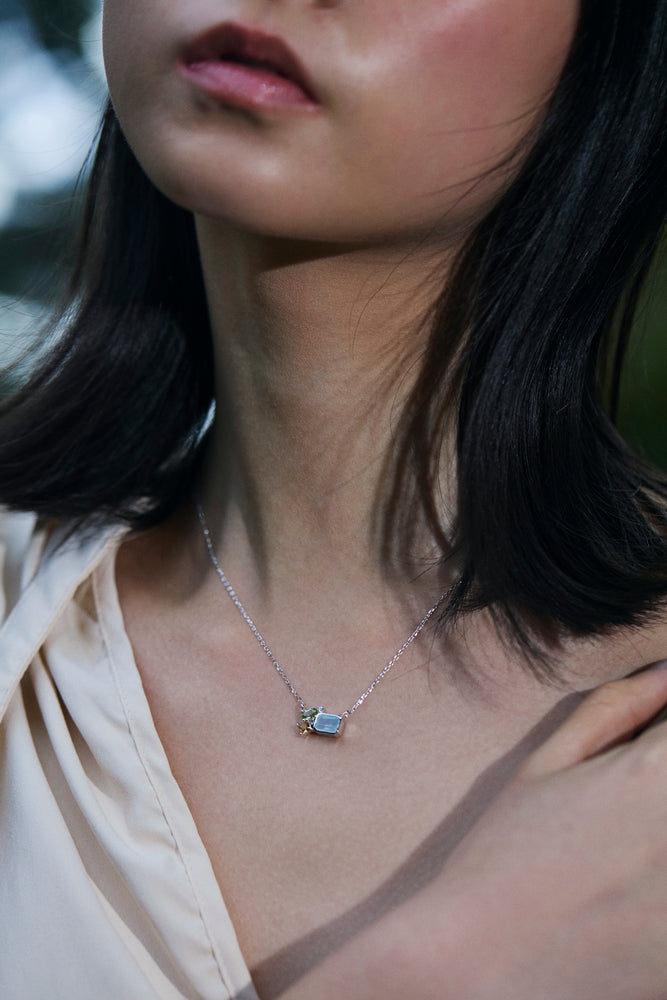 COURAGE Aquamarine, Citrine, Peridot Gemstone Necklace