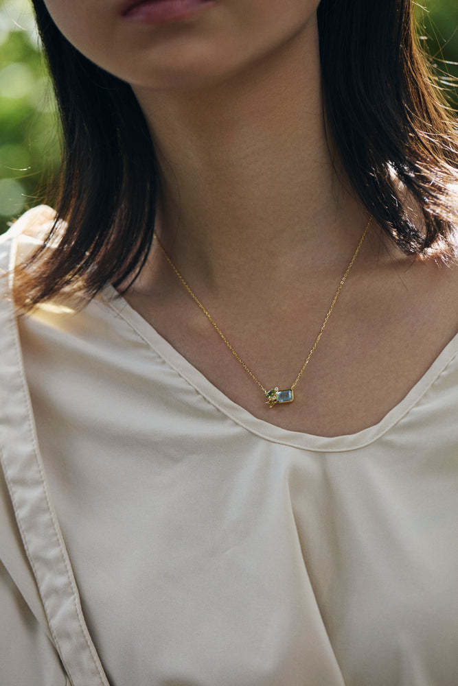 COURAGE Aquamarine, Citrine, Peridot Gemstone Necklace