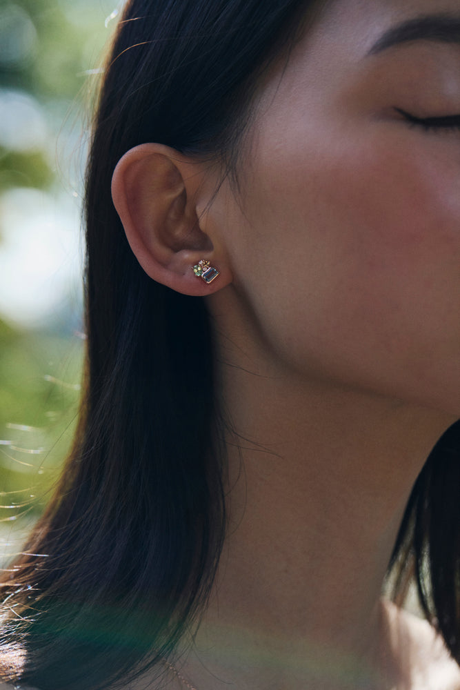 COURAGE Aquamarine, Citrine, Peridot Gemstone Earrings