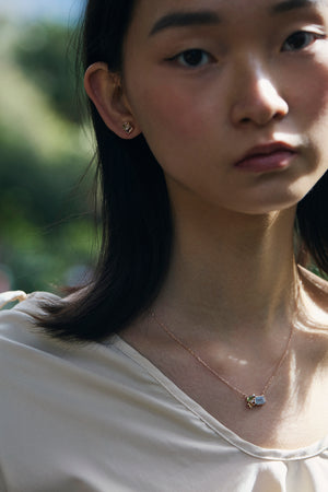 COURAGE Aquamarine, Citrine, Peridot Gemstone Necklace
