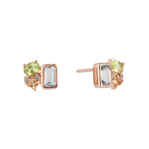 COURAGE Aquamarine, Citrine, Peridot Gemstone Earrings
