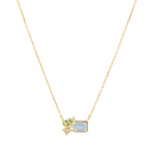 COURAGE Aquamarine, Citrine, Peridot Gemstone Necklace