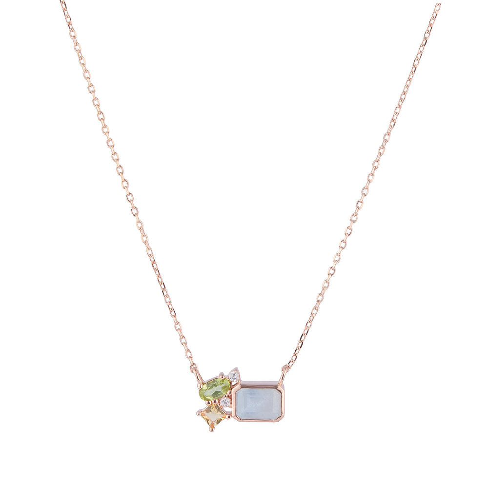 COURAGE Aquamarine, Citrine, Peridot Gemstone Necklace