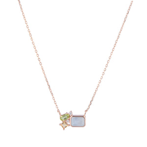 COURAGE Aquamarine, Citrine, Peridot Gemstone Necklace