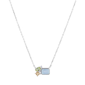 COURAGE Aquamarine, Citrine, Peridot Gemstone Necklace