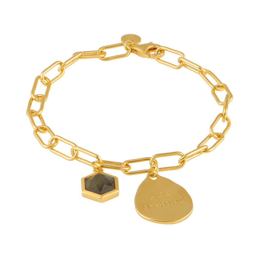 I Am Protected Affirmation Charm Bracelet