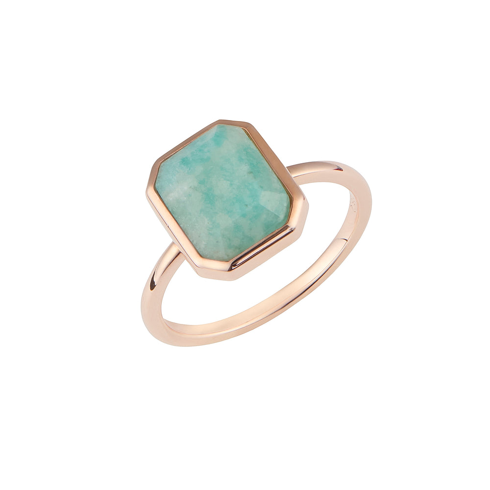 Amazonite Oblong Ring