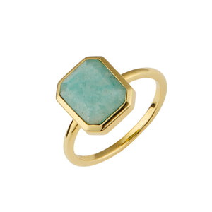 Amazonite Oblong Ring