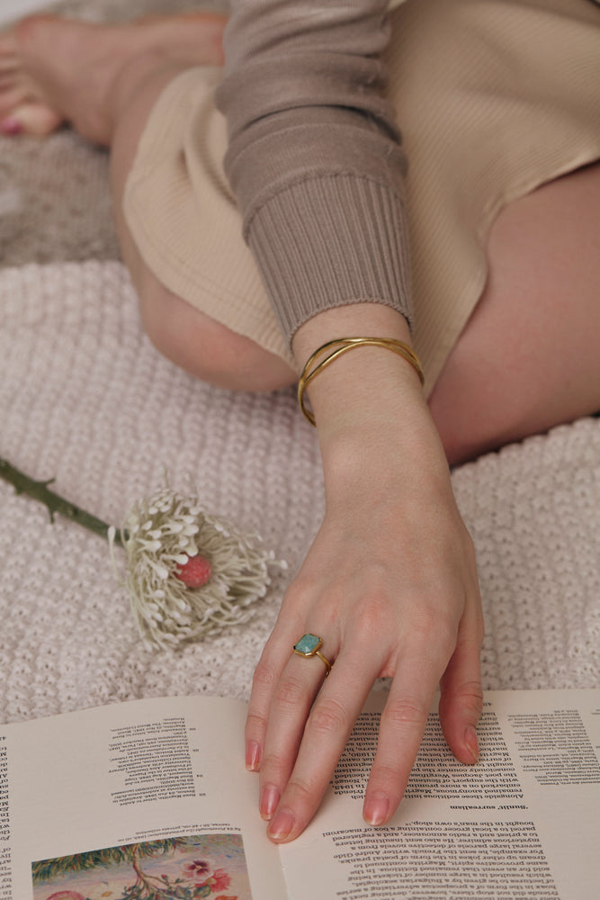 Amazonite Oblong Ring
