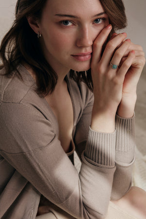 Amazonite Oblong Ring