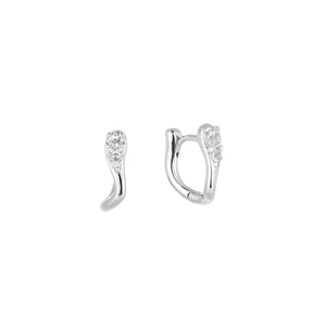 Vera White Topaz Latch Back Earrings