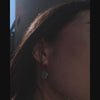 Aqua Chalcedony Faceted Briolette Hook Earrings on model in video