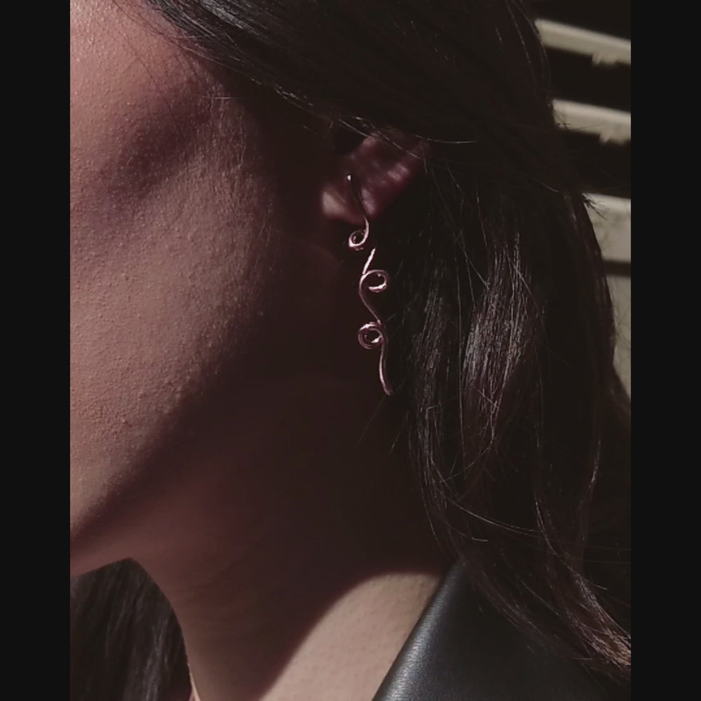 
                
                    Load and play video in Gallery viewer, Long Doodle Asymmetric Earrings
                
            