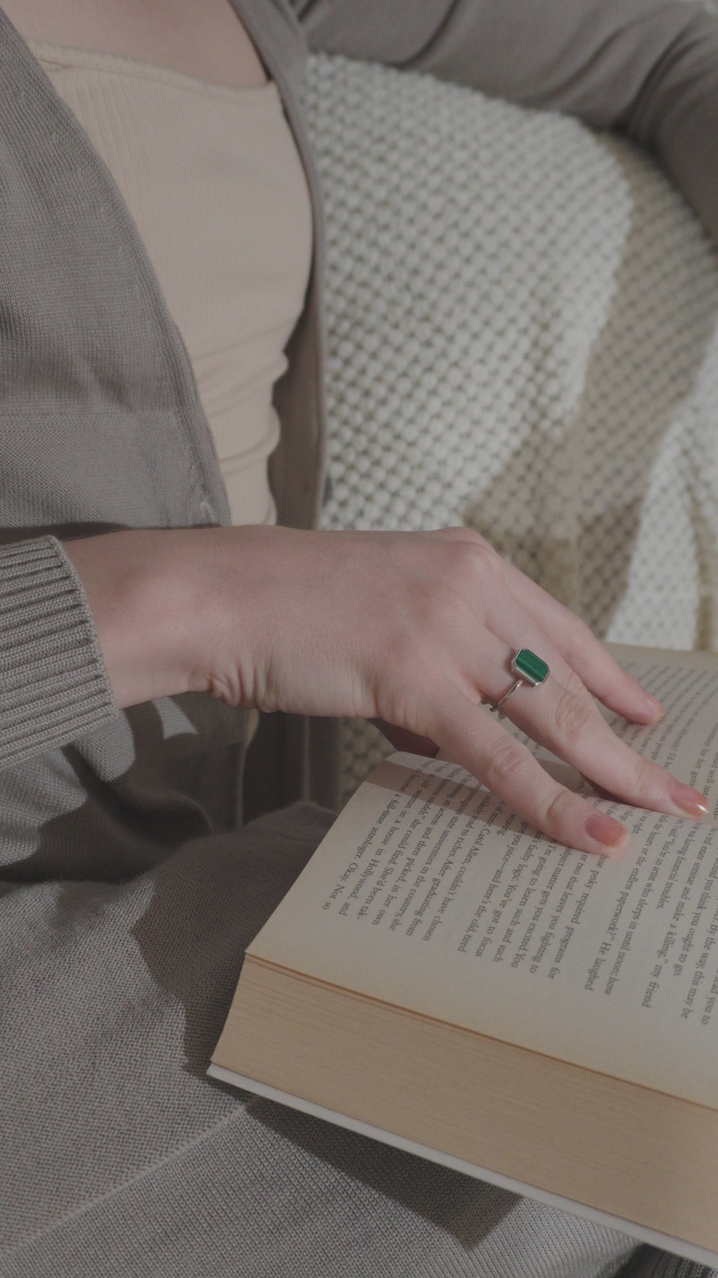 Malachite Oblong Ring