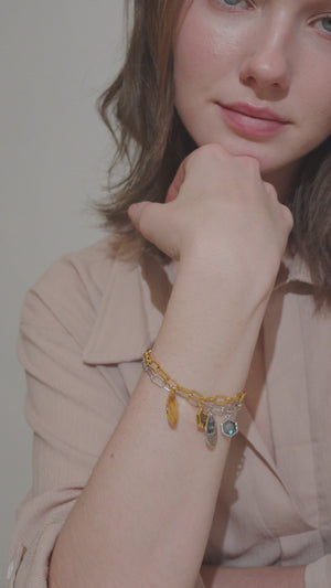
                
                    Load and play video in Gallery viewer, I Am Protected Affirmation Charm Bracelet
                
            