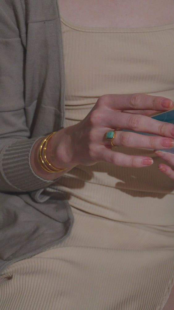 
                
                    Load and play video in Gallery viewer, Amazonite Oblong Ring
                
            