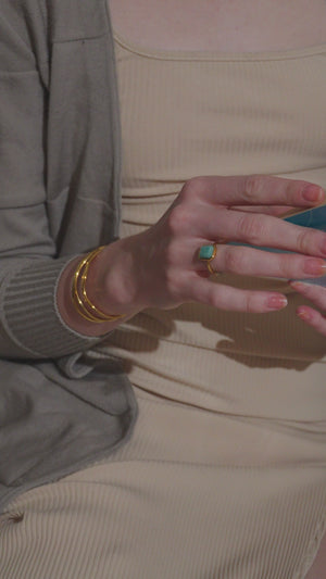 
                
                    Load and play video in Gallery viewer, Amazonite Oblong Ring
                
            