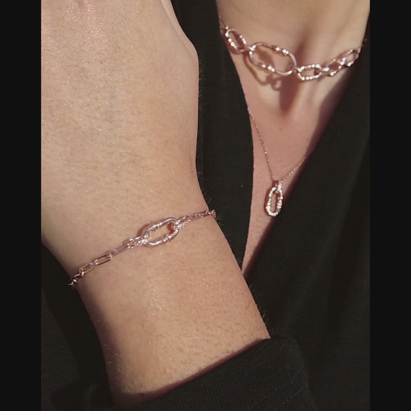 Strength White Topaz Chain Bracelet