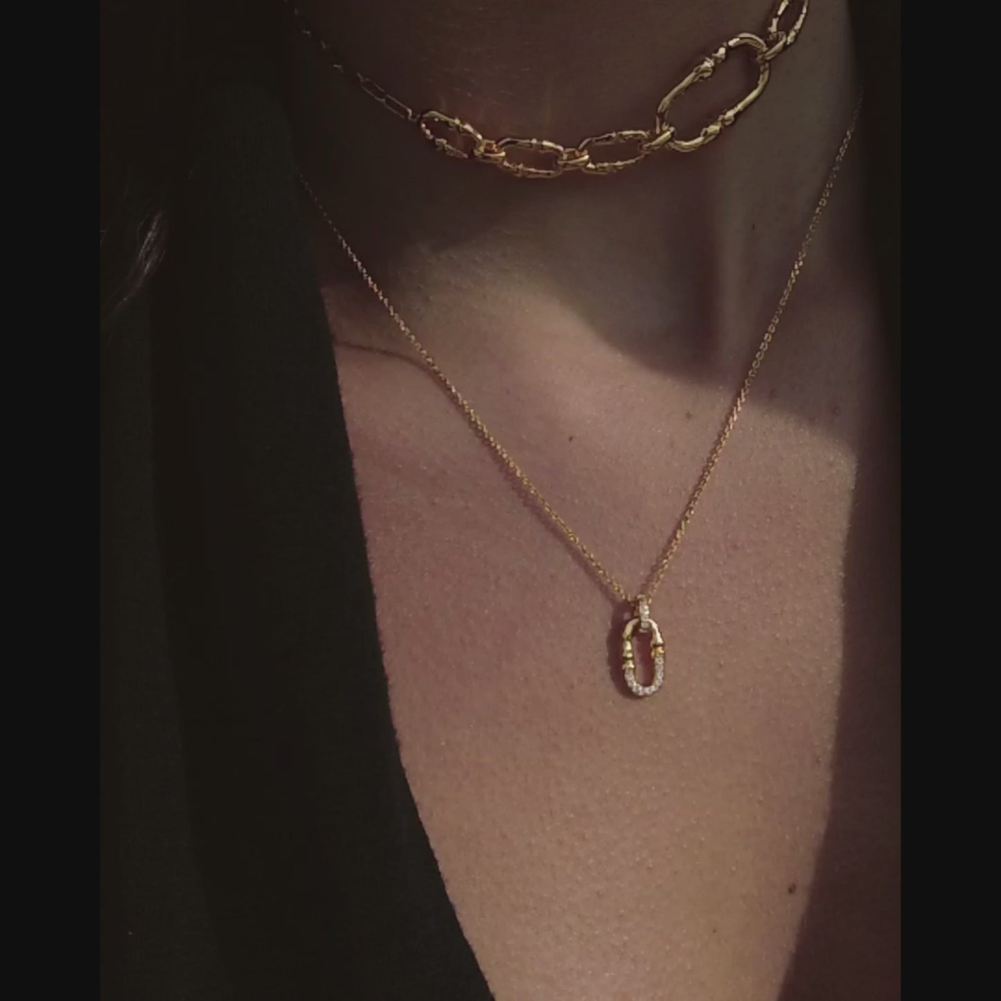 Strength White Topaz Chain Necklace