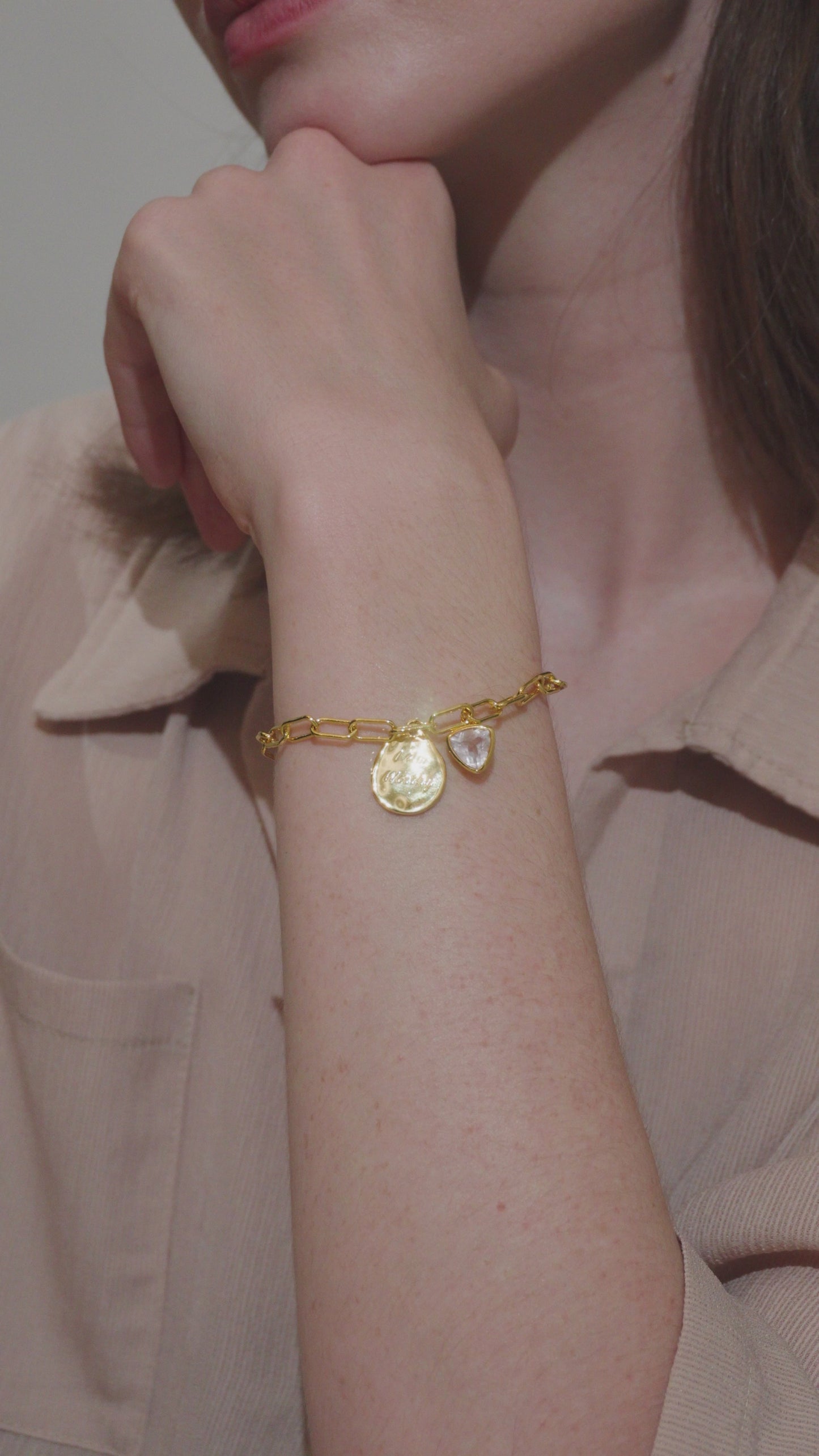 I Am Worthy Affirmation Charm Bracelet