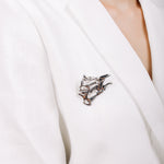 Sterling Silver High Polish Confidence Brooch for Woman