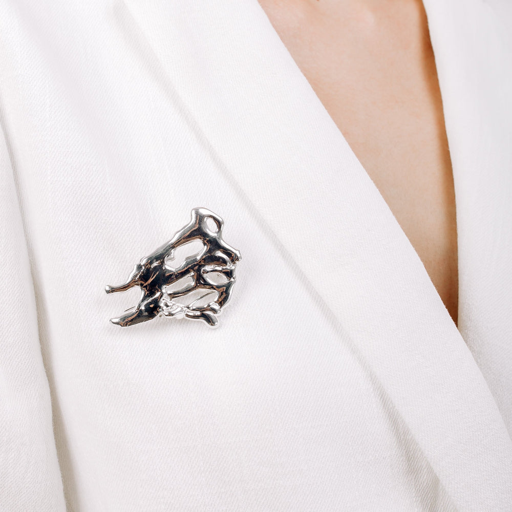 
                
                    Load image into Gallery viewer, Sterling Silver Confidence Brooch for Woman
                
            