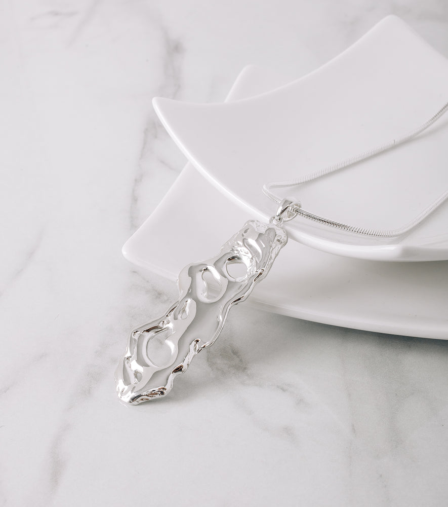 
                
                    Load image into Gallery viewer, Perfectly Imperfect Sterling Silver Believe Necklace
                
            