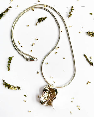
                
                    Load image into Gallery viewer, Sterling Silver Wildflower Inspired Brave Necklace
                
            