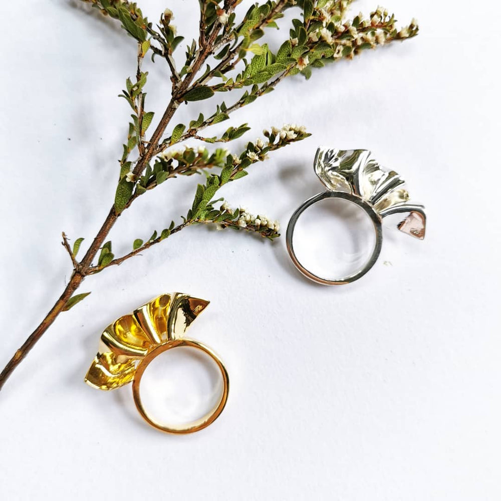 
                
                    Load image into Gallery viewer, Wildflowers Inspired Gold and Silver Victory Rings
                
            
