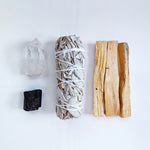 Aura Cleansing Kit - Set of 2 Crystals, Palo Santo & Sage