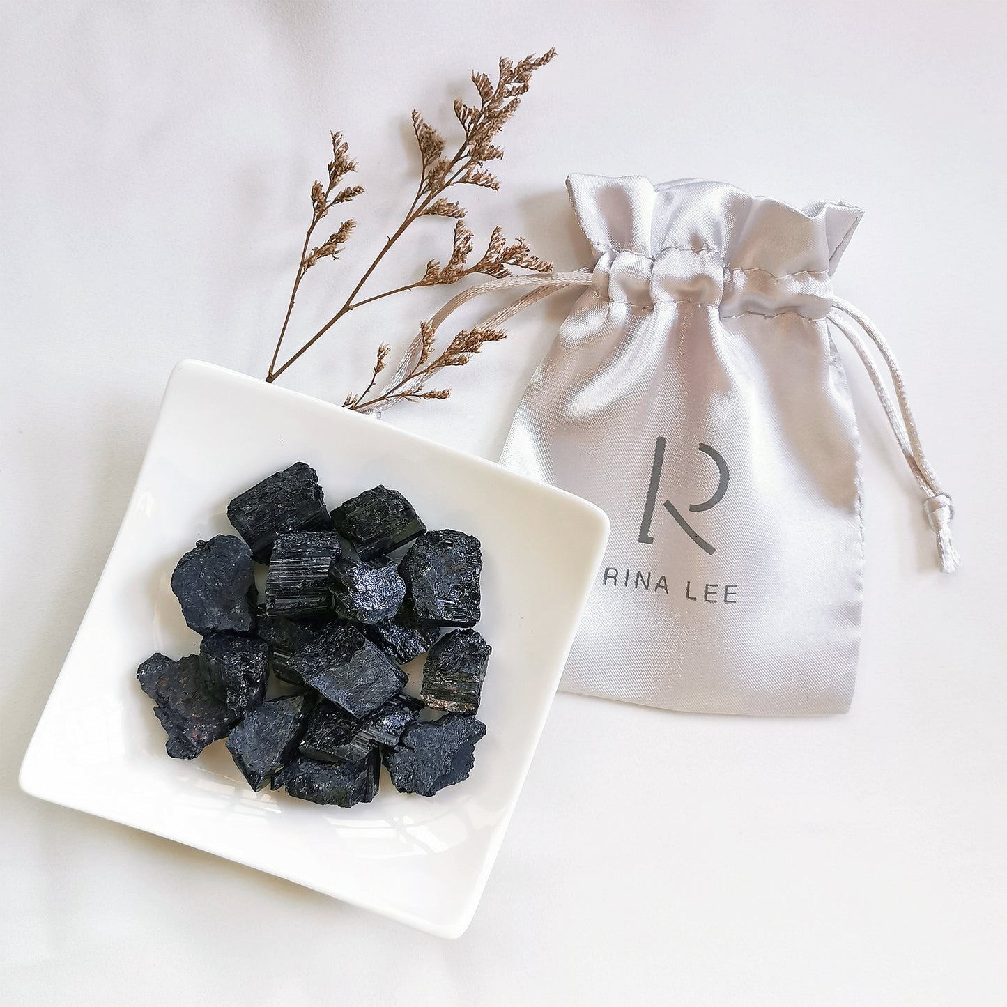 Black tourmaline rough crystal stone