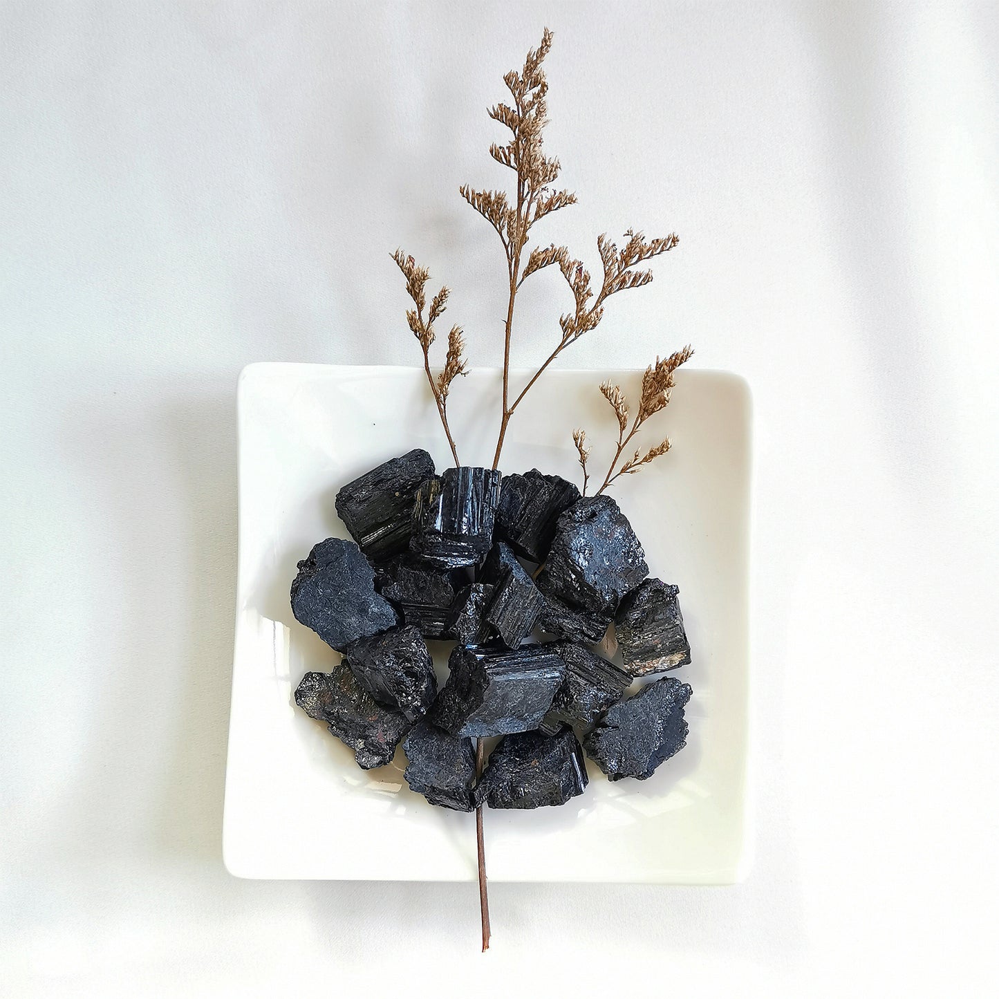 Black tourmaline rough crystal stone