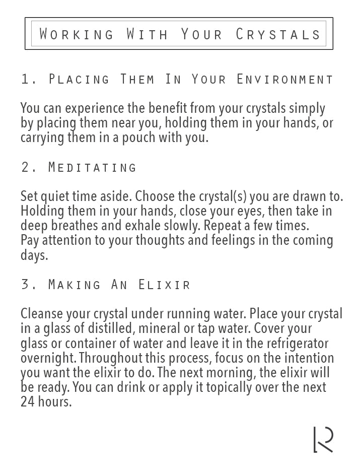 Self-Love Healing Crystal Instructions