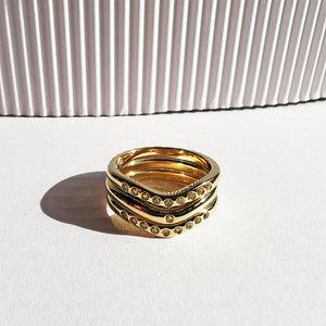 14K Gold Stack Trio Ring