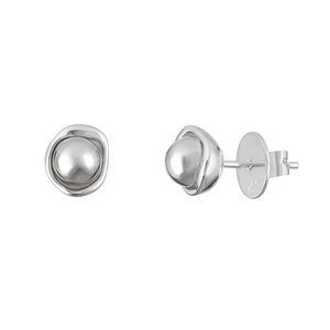 
                
                    Load image into Gallery viewer, Seed inspired sterling silver stud earrings
                
            