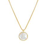 Mother of Pearl Gemstone Necklace - 18K Gold plated