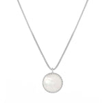 Mother of Pearl Gemstone Necklace - Sterling Silver