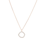 White Topaz Abstract Circle Necklace